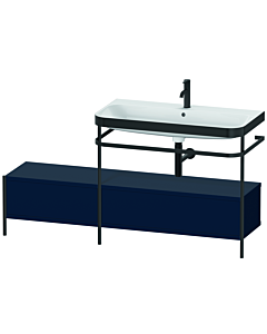 Duravit Happy D.2 Plus combinaison lavabo pour meuble HP4758O9898 160x49cm, avec console en métal, trou pour robinetterie 2000 , finition satinée bleu nuit