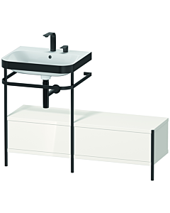 Duravit Happy D.2 Plus combinaison lavabo pour meuble HP4760E2222 120x49cm, avec console en métal, 2 trous pour robinetterie, blanc brillant