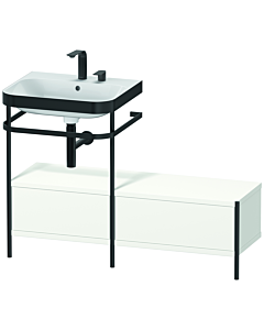 Duravit Happy D.2 Plus Möbelwaschtisch-Kombination HP4760E3636 120x49cm, mit Metallkonsole, 2 Hahnlöcher, weiß seidenmatt