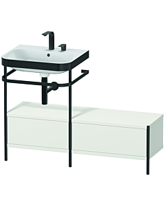 Duravit Happy D.2 Plus Möbelwaschtisch-Kombination HP4760E3939 120x49cm, mit Metallkonsole, 2 Hahnlöcher, nordic weiß seidenmatt