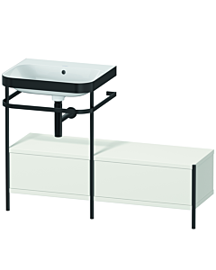 Duravit Happy D.2 Plus combinaison lavabo pour meuble HP4760N3939 120x49cm, avec console en métal, sans trou pour robinetterie, nordic blanc mat