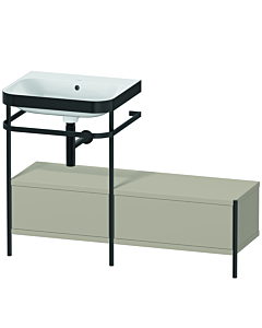 Duravit Happy D.2 Plus combinaison de vanité HP4760N6060 120x49cm, avec console en métal, sans trou pour robinet, taupe satiné