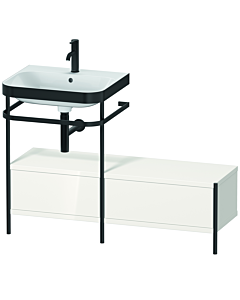 Duravit Happy D.2 Plus combinaison lavabo pour meuble HP4760O2222 120x49cm, avec console en métal, trou pour 2000 , blanc brillant