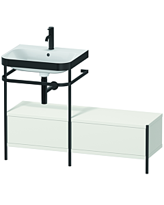 Duravit Happy D.2 Plus vanity washbasin combination HP4760O3939 120x49cm, with metal console, 2000 hole, nordic white satin finish