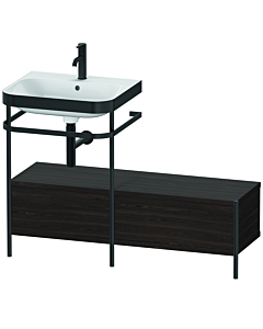 Duravit Happy D.2 Plus combinaison lavabo pour meuble HP4760O6969 120x49cm, avec console en métal, trou pour 2000 , noyer brossé