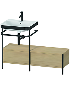 Duravit Happy D.2 Plus combinaison lavabo sur meuble HP4760O7171 120x49cm, avec console en métal, trou pour 2000 , chêne méditerranéen