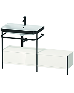 Duravit Happy D.2 Plus combinaison lavabo pour meuble HP4762O2222 140x49cm, avec console en métal, trou pour 2000 , blanc brillant