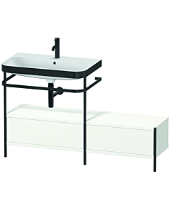 Duravit Happy D.2 Plus combinaison lavabo pour meuble HP4762O3636 140x49cm, avec console en métal, trou pour 2000 , blanc
