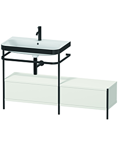 Duravit Happy D.2 Plus combinaison lavabo pour meuble HP4762O3939 140x49cm, avec console en métal, trou pour 2000 , blanc