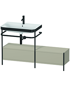 Duravit Happy D.2 Plus combinaison lavabo pour meuble HP4762O6060 140x49cm, avec console en métal, trou pour 2000 , taupe satiné