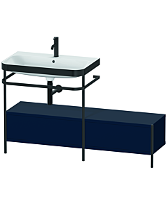 Duravit Happy D.2 Plus combinaison lavabo pour meuble HP4762O9898 140x49cm, avec console en métal, trou pour robinetterie 2000 , finition satinée bleu nuit
