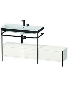 Duravit Happy D.2 Plus combinaison lavabo pour meuble HP4763E2222 160x49cm, avec console en métal, 2 trous pour robinetterie, blanc brillant