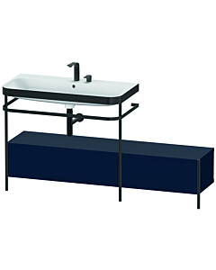 Duravit Happy D.2 Plus combinaison lavabo sur meuble HP4763E9898 160x49cm, avec console en métal, 2 trous pour robinetterie, finition satinée bleu nuit
