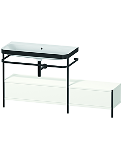 Duravit Happy D.2 Plus Möbelwaschtisch-Kombination HP4763N3636 160x49cm, mit Metallkonsole, ohne Hahnloch, weiß seidenmatt
