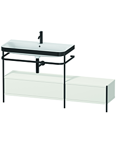 Duravit Happy D.2 Plus Möbelwaschtisch-Kombination HP4763O3939 160x49cm, mit Metallkonsole, 1 Hahnloch, nordic weiß seidenmatt