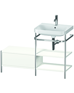 Duravit Happy D.2 Plus combinaison lavabo pour meuble HP4845O3636 120 x 49 cm, trou pour robinetterie 2000 , blanc , avec console en métal