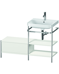 Duravit Happy D.2 Plus combinaison lavabo pour meuble HP4845O3939 120 x 49 cm, trou pour robinetterie 2000 , nordic blanc , avec console en métal
