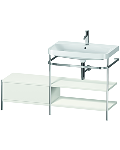 Duravit Happy D.2 Plus combinaison lavabo pour meuble HP4847O3939 140 x 49 cm, trou pour robinetterie 2000 , nordic blanc , avec console en métal