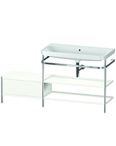 Duravit Happy D.2 Plus combinaison lavabo pour meuble HP4848N3636 160 x 49 cm, sans trou pour robinetterie, blanc , avec console en métal