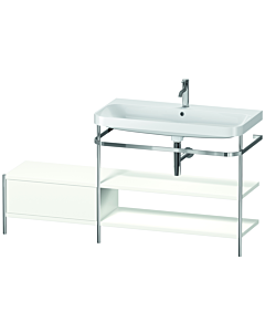 Duravit Happy D.2 Plus furniture washbasin combination HP4848O3636 160 x 49 cm, 2000 tap hole, white satin finish, with metal console