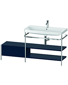Duravit Happy D.2 Plus combinaison lavabo pour meuble HP4848O9898 160 x 49 cm, trou pour robinetterie 2000 , finition satinée bleu nuit, avec console en métal