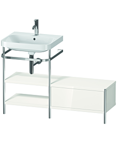 Duravit Happy D.2 Plus combinaison lavabo pour meuble HP4850O2222 120 x 49 cm, trou pour robinetterie 2000 , blanc brillant, avec console en métal