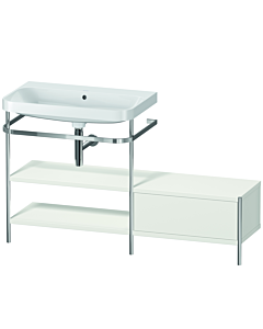 Duravit Happy D.2 Plus combinaison lavabo pour meuble HP4852N3939 140 x 49 cm, sans trou pour robinetterie, nordic blanc , avec console en métal