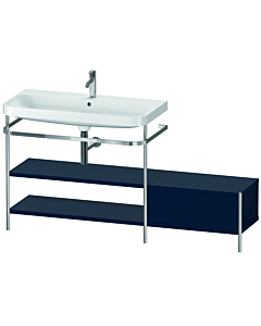 Duravit Happy D.2 Plus combinaison lavabo pour meuble HP4853O9898 160 x 49 cm, trou pour robinetterie 2000 , finition satinée bleu nuit, avec console en métal