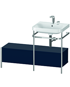 Duravit Happy D.2 Plus combinaison lavabo pour meuble HP4855E9898 120x49cm, avec console en métal, 2 trous pour robinetterie, finition satinée bleu nuit