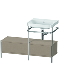 Duravit Happy D.2 Plus vanity washbasin combination HP4855N7575 120x49cm, with metal bracket, without tap hole, linen