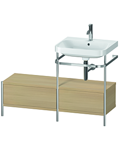 Duravit Happy D.2 Plus combinaison lavabo sur meuble HP4855O7171 120x49cm, avec console en métal, trou pour 2000 , chêne méditerranéen