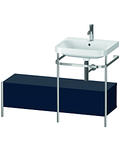 Duravit Happy D.2 Plus furniture washbasin combination HP4855O9898 120x49cm, with metal console, 2000 tap hole, midnight blue satin finish