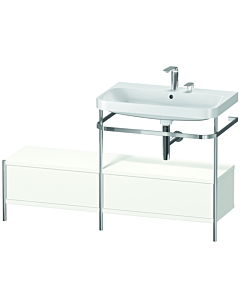 Duravit Happy D.2 Plus combinaison de vanité HP4857E3636 140x49cm, avec console en métal, 2 trous pour robinetterie, blanc