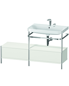 Duravit Happy D.2 Plus combinaison lavabo pour meuble HP4857E3939 140x49cm, avec console en métal, 2 trous pour robinetterie, nordic blanc mat
