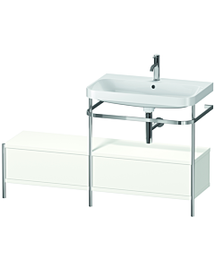 Duravit Happy D.2 Plus combinaison lavabo pour meuble HP4857O3636 140x49cm, avec console en métal, trou pour 2000 , blanc