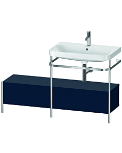 Duravit Happy D.2 Plus furniture washbasin combination HP4857O9898 140x49cm, with metal console, 2000 tap hole, midnight blue satin finish