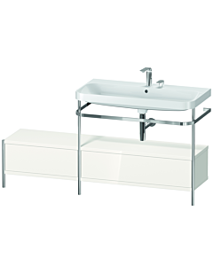 Duravit Happy D.2 Plus furniture washbasin combination HP4858E2222 160x49cm, with metal console, 2 tap holes, white high gloss