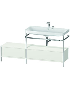 Duravit Happy D.2 Plus combinaison lavabo pour meuble HP4858E3939 160x49cm, avec console en métal, 2 trous pour robinetterie, nordic blanc mat