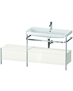 Duravit Happy D.2 Plus combinaison lavabo pour meuble HP4858O2222 160x49cm, avec console en métal, trou pour 2000 , blanc brillant