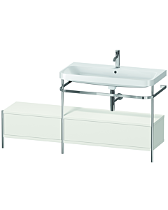 Duravit Happy D.2 Plus furniture washbasin combination HP4858O3939 160x49cm, with metal console, 2000 hole, nordic white satin finish