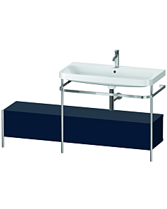 Duravit Happy D.2 Plus furniture washbasin combination HP4858O9898 160x49cm, with metal console, 2000 tap hole, midnight blue satin finish