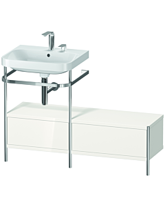 Duravit Happy D.2 Plus furniture washbasin combination HP4860E2222 120x49cm, with metal console, 2 tap holes, white high gloss