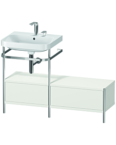 Duravit Happy D.2 Plus furniture washbasin combination HP4860E3939 120x49cm, with metal console, 2 tap holes, nordic white satin finish