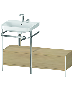 Duravit Happy D.2 Plus combinaison lavabo pour meuble HP4860E7171 120x49cm, avec console en métal, 2 trous pour robinetterie, chêne méditerranéen