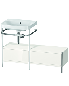 Duravit Happy D.2 Plus Möbelwaschtisch-Kombination HP4860N2222 120x49cm, mit Metallkonsole, ohne Hahnloch, weiß hochglanz