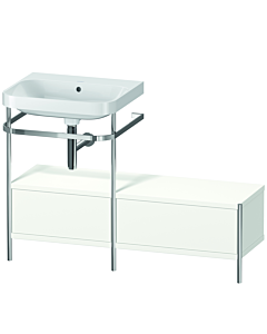 Duravit Happy D.2 Plus Möbelwaschtisch-Kombination HP4860N3636 120x49cm, mit Metallkonsole, ohne Hahnloch, weiß seidenmatt