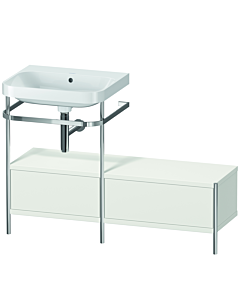 Duravit Happy D.2 Plus combinaison lavabo pour meuble HP4860N3939 120x49cm, avec console en métal, sans trou pour robinetterie, nordic blanc mat