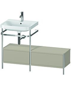 Duravit Happy D.2 Plus furniture washbasin combination HP4860O6060 120x49cm, with metal console, 2000 hole, taupe satin finish