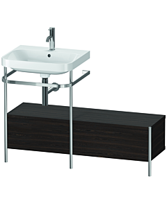Duravit Happy D.2 Plus combinaison lavabo sur meuble HP4860O6969 120x49cm, avec console en métal, trou pour 2000 , noyer brossé