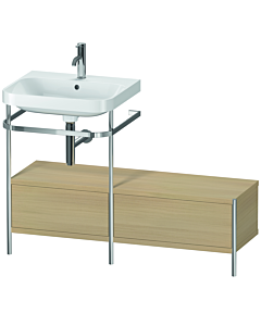 Duravit Happy D.2 Plus combinaison lavabo pour meuble HP4860O7171 120x49cm, avec console en métal, trou pour 2000 , chêne méditerranéen